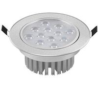 LwsCUiH Spot lumineux LED rond encastrable, robuste et moderne, lumière blanche chaude, Angle Super lumineux, réglable, intégré, 12W(Warm Light)