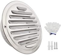 LwsCUiH Ventilateur d'extraction mural, hotte en acier inoxydable, sortie d'air murale extérieure, hotte de cuisine, fumée