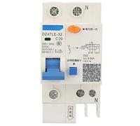 Lwuey Disjoncteur Miniature 230V, DZ47LE-32 1P 230V AC Air Basse Tension C12 Courant Pôle Coupe-Circuit DC Adcessoires de Protection Électrique Fuite Différentiel 30MA Rccb Résiduel Salle Bain(20A)