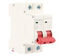 Lwuey Disjoncteur Miniature 2P DZ47-63Z DC 500V, Commutateur Solaire 16A C16 Interrupteur Automatique MCB Sécurité Protection Air Surintensité Basse Tension Contre Fuites Applications Industrielles