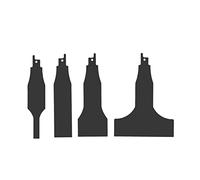 Lwuey Lame Scie Sabre Grattoir 4 Pièces, Outil de Nettoyage de Carrelage et Joint, Lames Multi-usages 10mm à 100mm pour Scie Alternative, Spatule de Grattage pour Enlever Mortier, Colle et Peinture