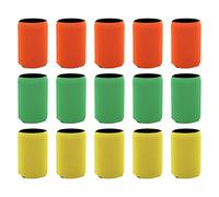 Lwuey Lot de 15 Manchons Isolants en Néoprène pour Canettes de Bière | Conception AntidéRapanteet RéUtilisable Enveloppes Isolantes Lavables en Machine pour un Entretien Facile