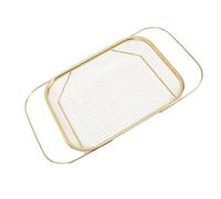 Lwuey Passoire de Cuisine Extensible 46cm Égouttoir Inox Rétractable | Panier d'Évier Extensible et Égouttoir à Mailles Fines pour Séchage de Vaisselle et Plats Égoutter les Pâtes et Laver Riz