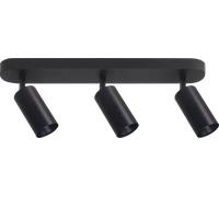 LX-300224 - Spot LED pivotant pour montage en surface GU10, 3 flammes, noir,