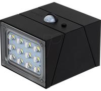 LX-SO700105 - Applique murale solaire LED, rotative, noire