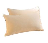 LXFIUO Taies d'oreiller en Peluche Taie d'oreiller en Tissu Velours, literie Confortable, taie d'oreiller de Couchage, Couleur Unie, Chaude en Flanelle, for l'hiver pour Chambre(Beige,50x70cm 2pc)