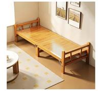 LXHELIVERY Cadre de lit Pliant en Bambou, Léger Conception compacte | Lit de camp en bambou carbonisé et imperméable pour sieste au bureau ou chambre d'amis(195x80x31cm)