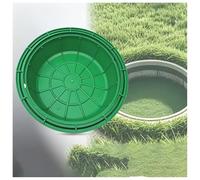 LXHELIVERY Couvercle Regard Rond Encastrable pour Gazon - 19,7" À 31,5" - Trappe D'accès Paysagère Invisible Pelouses, Espaces Verts, Regards D'inspection D'assainissement(Green-1PC,60CM/23.6")