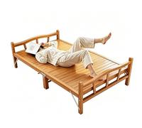 LXHELIVERY Lit Pliant en Bambou, Cadre de lit Portable, Léger et Robuste | Lit de camp en bambou carbonisé et imperméable pour sieste au bureau ou chambre d'amis(195x150x31cm)