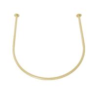 LXHONG Tringle en Métal De Magasin De Vêtements - Cabine D'essayage Vestiaire Avec Rideau De Voie - Étagère À Anneaux en Forme De U (Couleur : Gold, Taille : 80x80cm)
