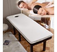 LXJDDLD Surmatelas en Mousse De 1,2/2 Po D'épaisseur pour Table Massage,Couvre-Matelas pour Lit De Spa avec Trou,Coussin De Protection pour Accessoires Massage pour Salon Beauté,White s,70x190cm 5cm