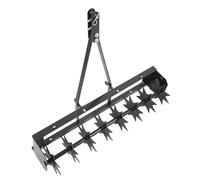 LXKJDS Aérateur pelouse 81cm 8 Pointes Traction Tracteur Jardin Gazon Noir | Fer traité, 81cm, 8 pointes étoile, 5cm profondeur, charge 45kg, roues indépendantes, attelage universel, jardin/pelouse
