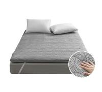 LXLAEOANG Matelas Tatami Tatami surmatelas rembourré Chaud Matelas Futon Couverture dortoir Simple Double épaissi Coussin de Couchage lit(Grey,120x200cm)