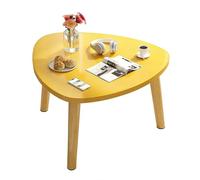 LXRHLIKG Table Japonaise Basse, Table Salon de Sol Triangulaire, Plateau en MDF de 1,5 cm D'épaisseur, avec Patins de Protection, pour Tatami, Une Baie Vitrée ou Un Salon de Thé(Yellow,50cm/19in)