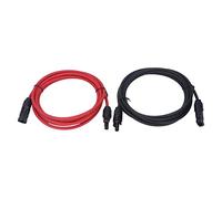 Lxwraptorial Câble d'extension de Panneau Solaire, 2 pièces, 12awg, 4 mm², Noir et Rouge, Adaptateur Solaire, câble d'extension avec connecteur Femelle et mâle, 1000VDC (3 mètres/9,8 Pieds)