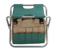 Lxwythozoan Tabouret Pliant Robuste pour Le Dos, Tabouret de Jardin Pliable avec Sac de Rangement, Tabouret de Jardinier démontable en Tissu Oxford 600D, idéal pour Le Jardinage en extérieur (Argent)