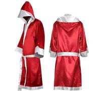 LXYUNKJ Boxer pour homme - Peignoir de boxe MMA avec capuche - En coton léger, Rouge, Medium