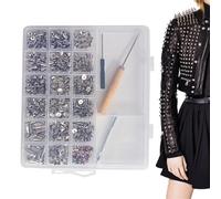 lyanny Clous Punk,455 Pièces Accessoires Punk Fait Main | 11 Tailles Studs En De Zinc Coniques Avec Tournevis Et Boîte,Pour Chapeau Gothique Pantalon Sac Collier Pour Animal Jeans Vêtements