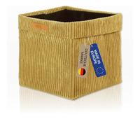 Lycce Kallax Boîte en velours côtelé tendance | Panier de rangement pour étagère Kallax | Boîte pliante 33 x 33 x 31 cm avec housse amovible | Fond avec revêtement non tissé | Cube de rangement |