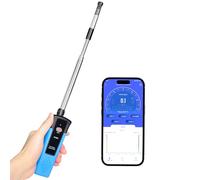 LYCEBELL 9100A Anémomètre à fil chaud sonde télescopique pour CVC industrie | Bluetooth App, mesure vitesse vent 1-90,5km/h, température, débit d'air faible CFM/CMM, rechargeable pour VMC et ventilation
