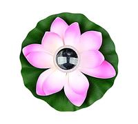 Lychee Lanterne Solaire Lotus pour Extérieur,Lumières de Piscine Flottantes Lumières Solaires LED RGB Fleur de Lotus Lampe Flottante étanche pour Bassin/Jardin/Piscine/Fontaine/Aquarium (Rose)