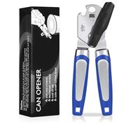 Lychico Ouvre-boîte 3 en 1 en acier inoxydable robuste avec décapsuleur multifonction Bleu