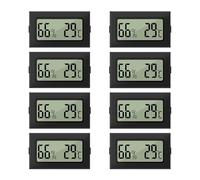 LYCXAMES Lot de 8 mini thermomètres et hygromètres numériques LCD 2 en 1 pour l'intérieur et l'extérieur, pour serre, cave