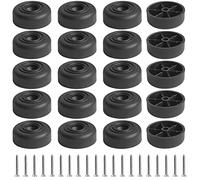 LYCXAMES Patins pour Meubles, 20PCS Patin Antiderapant, Protecteur de Sol Tampon pour Pieds des Tables, Chaises, Meubles,pour Protéger Les Sols des Rayures et du Bruit, Noir (D45mm * H20 mm)