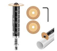 LYDODOKA Coupe-tube intérieur pour coupe-tubes en PVC, profondeur de coupe réglable de 2-1/2 pouces, outils de plomberie avec roue de coupe à grain de diamant et poignée, tige