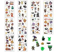 LYEGJT 20 Feuilles Tatouage Halloween Enfant, Lumineux Ephemere Autocollant,Imperméables, Stickers Party Deguisement