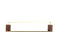 LYGXWJFC Porte-Serviettes Double de Salle de Bain avec Finition en Laiton Fixation Murale de 61 cm de Longueur, Comprend Un Crochet pour Suspendre Les Serviettes, Porte-Serviettes élégant