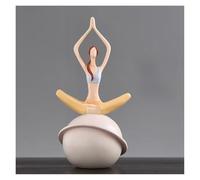 LYHD Décoration d'intérieur Figurine de Yoga en résine créative for Fille, Pose méditation sur Pierre, 10 Styles au Choix Figurines décoratives(Style G)