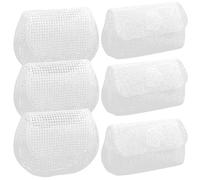 LYHYDMA Canevas Plastique Lot de 6 Sacs Portefeuilles en Plastique for Femme, à Faire soi-même, en Toile et Maille