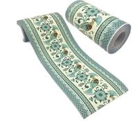 LYHYDMA Frise Murale Adhésive 10M auto-adhésif décoratif taille ligne Art autocollant salon coin plinthe bordure salle de bain étanche fleur Stickers muraux(Waist line 15)