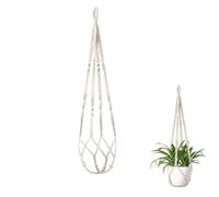 Lyivisk Suspension Plante Macramé Intérieur, Support Pot de Fleurs en Corde de Coton Fait Main Style Boho pour Salon, Chambre, Balcon et Fenêtre, Longueur Environ 90 cm