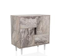 LYKKJA - Commode Blanc/Marbre