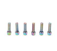 Lylithuif Boulons de Porte-bidon M5x23mm Boulons hexagonaux en Acier coloré pour la Fixation des extrémités de Guidon et des Porte-bidons Matériau Durable de Haute qualité Revêtement en