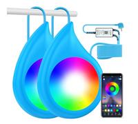 LyLmLe Eclairage Piscine LED 40W Double Lumière pour Piscine Géante avec Câble de 6,5m pour Chaque Lampe, 12V Smart LED Lampe Piscines Couleur Contrôlé par APP, Étanchéité IP68 pour Piscines Hors Sol