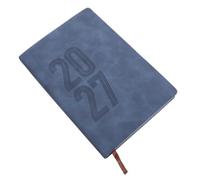 LYLYWOW 2027 Agenda Quotidien Bleu 365 Pages Carnet de Planification | Papier, Bords Arrondis, Écriture Fluide sans Bavure, Format Portable 12 Mois, Usage Bureau