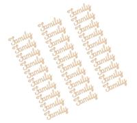 LYLYWOW 30 Pièces Décoration En Rondelles De Bois Lettre Family Mot Bois Pour Anniversaire Décoration Murale Suspendue En Bois