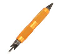 Lyman Flash Hole Uniformer, Lames à chanfreiner et à ébavurer, Poignée unique, Design double face, Matériau acier, Antidérapant, avec Case Prep Multitool