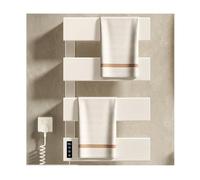 LYMGRZ Sèche-Serviettes Mural Intelligent, sèche-Serviettes à température constante, Chauffe-Serviettes électrique pour Salle de Bain, Blanc 04, Prise à Gauche