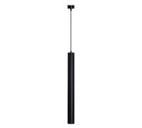 LYMSXAZOU Lustre Minimaliste Moderne Noir à Une tête, Suspension LED encastrée pour Chambre ou Salle à Manger, Tube Long, lumière Blanche (8 x 60 cm).