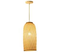 LYMSXAZOU Suspension contemporaine en Osier, très Grand luminaire, Lustre en rotin Bambou, Suspension Rustique tissée pour Salle à Manger, Salon, Chambre, Cuisine, Restaurant