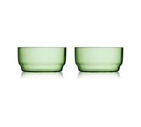 Lyngby Glas Bol Torino 50 cl. lot de 2 Vert
