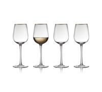 Lyngby Glas Verre à vin blanc Palermo Gold 30 cl. lot de 4 Transparent-or