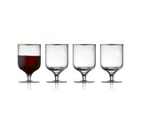 Lyngby Glas Verre à vin Palermo Gold 30 cl. lot de 4 Transparent-or