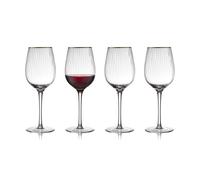 Lyngby Glas Verre à vin rouge Palermo Gold 40 cl. lot de 4 Transparent-or