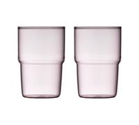 Lyngby Glas Verre Torino 40 cl. lot de 2 Pink