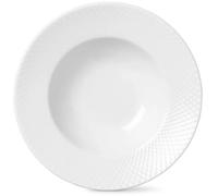 Lyngby Porcelæn Assiette creuse Rhombe. blanc Ø 24.5cm